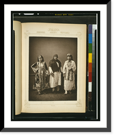 Studio portrait of models wearing traditional clothing from the province of Prizren (Prisren), Ottoman Empire, Vintage Print