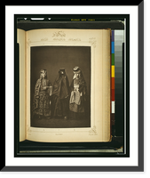 Studio portrait of models wearing traditional clothing from the province of Diarb&egrave;kir (Diyarbakir), Ottoman Empire, Antique Print