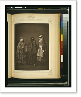 Studio portrait of models wearing traditional clothing from the province of Diarb&egrave;kir (Diyarbakir), Ottoman Empire, Antique Print