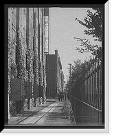 Historic Framed Print, Path in front of warehouse, Hiram Walker & Sons, Walkerville, Ont.,  17-7/8" x 21-7/8"
