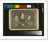 Mrs. John Brown & two of her children, from daguerreotype - 2, Antique Wall Art