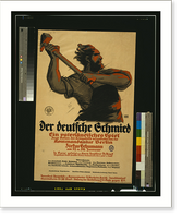 Historic Framed Print, Der deutsche Schmied, ein vaterl&auml;ndisches Spiel..Louis Oppenheim.,  17-7/8" x 21-7/8"