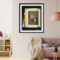 Historic Framed Print, [Studio portrait of models wearing traditional clothing from the province of Skodra (Iskodra), Ottoman Empire] - 5,  17-7/8" x 21-7/8"