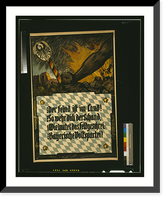 Historic Framed Print, Der Feind ist im Land! So wehr' dich der Schand, Wie Lautet des Feldgeschrei: Bayerische Volkspartei!,  17-7/8" x 21-7/8"