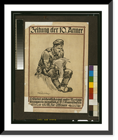 Historic Framed Print, Zeitung der 10. Armee.A. Saulweber.,  17-7/8" x 21-7/8"