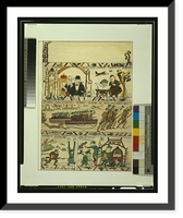 Historic Framed Print, [Cartoon showing D-Day invasion of France by British troops in a parody of the Bayeux Tapestry].Rea Irvin. - 2,  17-7/8" x 21-7/8"