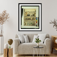 Historic Framed Print, [Cartoon showing D-Day invasion of France by British troops in a parody of the Bayeux Tapestry].Rea Irvin. - 2,  17-7/8" x 21-7/8"