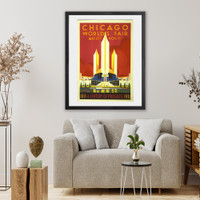 Historic Framed Print, Chicago world's fair. A century of progress, 1833-1933.Weimer Pursell. - 2,  17-7/8" x 21-7/8"