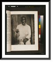African American man, three-quarter length portrait, seated, facing front, right hand holding cane, left hand on lap, Historic Reproduction