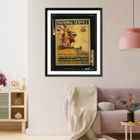 Historic Framed Print, National Service.Septimus E. Scott.,  17-7/8" x 21-7/8"