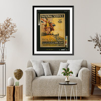 Historic Framed Print, National Service.Septimus E. Scott.,  17-7/8" x 21-7/8"