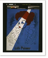 Lilli Palmer in Sarah in America, Antique Print