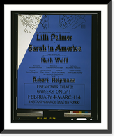 Lilli Palmer in Sarah in America - 2 Classic, Antique Wall Art