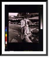 Se&ntilde;ora Chavela Eastman de Edwards and daughter Sonia watching man dipping water from fountain, Santiago, Chile, Antique Poster