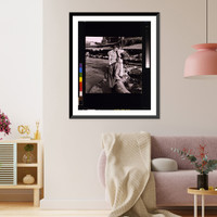 Se&ntilde;ora Chavela Eastman de Edwards and daughter Sonia watching man dipping water from fountain, Santiago, Chile, Antique Poster
