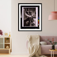 Two African American men sitting on stoop, Charleston, South Carolina, Vintage Print