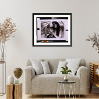 Vintage Americana Print - Los Angeles - Rosario y su bebe, White Fence
