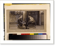 Historic Framed Print, What George asked the cat,  17-7/8" x 21-7/8"