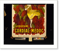 Historic Framed Print, Liquer Cordial-M&eacute;doc, G. A. Jourde - Bordeaux.L. Cappiello. - 2,  17-7/8" x 21-7/8"