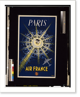 Historic Framed Print, Paris. Air France.P. Baudouin 47.,  17-7/8" x 21-7/8"