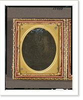 Two portraits of Sarah Allister McAllister Grant. Right plate: head-and-shoulders, facing slightly right. Left plate: full-length, standing in front of a building - 2, Antique Print