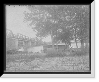 Historic Framed Print, Steel bridge over Illinois River at Pearl, Ill.,  17-7/8" x 21-7/8"