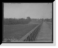 Historic Framed Print, Viaduct and bottle works, Streator, Ill.,  17-7/8" x 21-7/8"