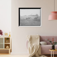 Historic Framed Print, Excavating for new reservoir at Slater, Mo.,  17-7/8" x 21-7/8"