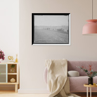 Historic Framed Print, Excavating for new reservoir at Slater, Mo. - 2,  17-7/8" x 21-7/8"