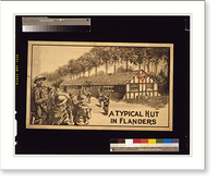 Historic Framed Print, A typical hut in Flanders.Edgar Wright.,  17-7/8" x 21-7/8"