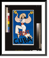 Historic Framed Print, Visit Cuba.Massaguer.,  17-7/8" x 21-7/8"