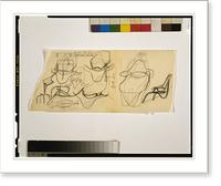 Historic Framed Print, [Design study for lounge chair, with sketches of various views] - 2,  17-7/8" x 21-7/8"