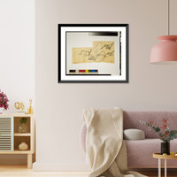 Historic Framed Print, [Design study for lounge chair, with sketches of various views] - 3,  17-7/8" x 21-7/8"