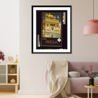 Visit India.Fred Taylor, Vintage Wall Art