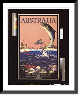 Historic Framed Print, Australia, Great Barrier Coral Reef.Northfield.,  17-7/8" x 21-7/8"