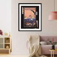 Historic Framed Print, Australia, Great Barrier Coral Reef.Northfield.,  17-7/8" x 21-7/8"