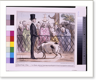 Le Jardin des Plantes &agrave; P&eacute;kin. Les Chinois admirant beaucoup un quadrup&eacute;d de France et un bip&egrave;de du m&ecirc;me pays..H.D. ; lith. Destouches. - 3 Antique Wall Art Print