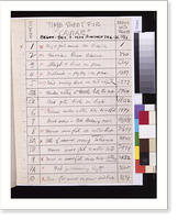 Time sheet for Caviar"", Antique Wall Art