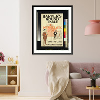 Harper's round table, interscholastic sport, Antique Poster