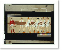 Antique Sporting Print - Cornell crew team holding a boat