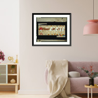 Antique Sporting Print - Cornell crew team holding a boat