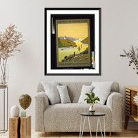 Historic Framed Print, Chemins de fer de l'état, excursions en Bretagne.P. Ladureau.,  17-7/8" x 21-7/8" Historic Framed Print, Chemins de fer de l'état, excursions en Bretagne.P. Ladureau.,  17-7/8" x 21-7/8"