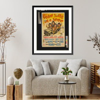 Historic Framed Print, Four Jills in a jeep - 2,  17-7/8" x 21-7/8"
