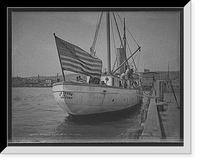 Historic Framed Print, Steam pilot boat at dock,  17-7/8" x 21-7/8"