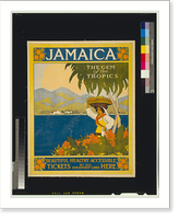 Jamaica, the gem of the tropics.CKS monogram, Vintage Wall Art