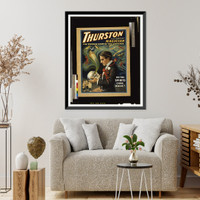 Historic Framed Print, Thurston the great magician the wonder show of the universe. - 7,  17-7/8" x 21-7/8"