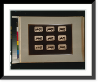 Historic Framed Print, Ox, running, irregular,  17-7/8" x 21-7/8"