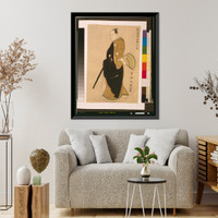 Historic Framed Print, [Kinokuni ya Sawamura Sanj-ro III as Oboshi Yuranosuke],  17-7/8" x 21-7/8"