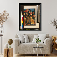 Historic Framed Print, [Kada hone o kezurite Kan-u ya-kizu o ryoji suru zu] Translation:Portrayal of the physician Kada scraping the bone of Kan-u to treat an arrow wound.,  17-7/8" x 21-7/8"