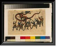 Historic Framed Print, Tojin ja-odori no zu Translation:Chinese dragon dance.,  17-7/8" x 21-7/8"